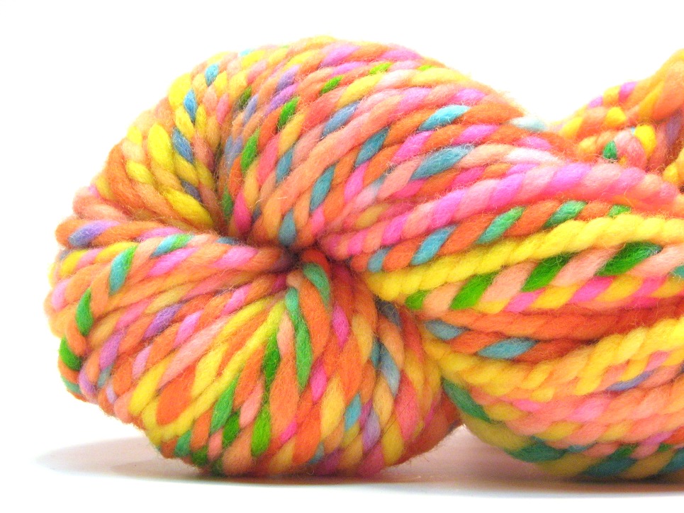Super Bulky Rainbow Yarn In Handpainted Merino Wool - 40 Yards, 2.2 Ounces/ 61 Grams